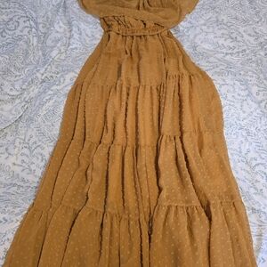 Elegant Mustard Maxi Dress